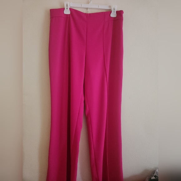 ZARA SET Tuxedo Collar Blazer Belted & Pants neon Fuschia: Sizes S,M,LBNWT - Picture 8 of 12